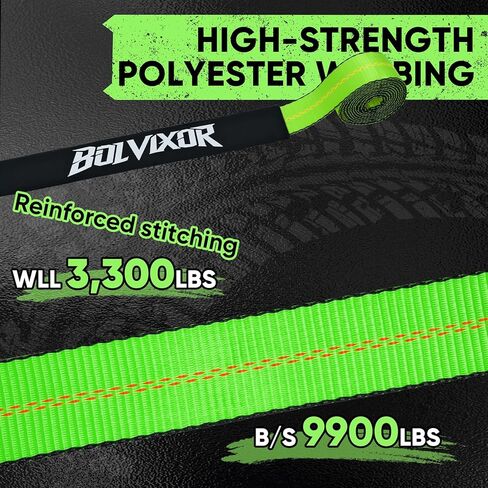 4 حزمة تعادل السيارة لأشرطة للمقطورات - 2 "× 96" - قوة كسر 9900 رطل - أشرطة الإطارات مع مرساة السلسلة الثقيلة لسحب UTV ، سيارات الدفع الرباعي ، شاحنة ، أي سيارات in Kuwait