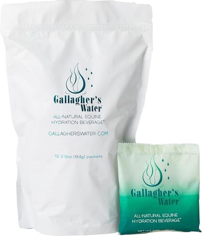 علاج ترطيب الخيول الطبيعي بالكامل من GALLAGHER'S - مزيج مسحوق معزز لعلاج مشروب الحصان للمساعدة في التشجيع على شرب الماء - مصنوع من مكونات طبيعية بالكامل، متوافق مع FEI، عبوتان in Kuwait