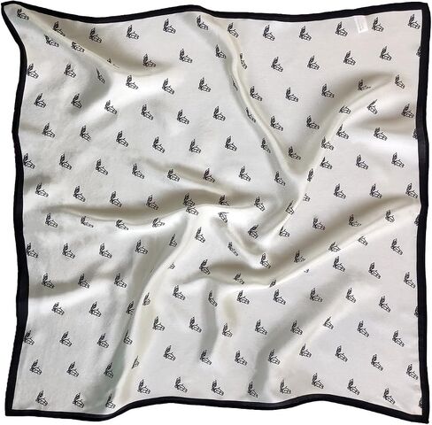 100% Silk Scarf for Woman Small Square 21"x21" Fashion Neck Scarf Bandanas Breathable Smooth Hairband Hijab Giftbox in Saudi Arabia