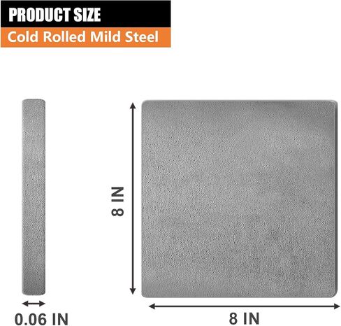 Mild Steel Plate A36 12x12 Steel Sheet Cold Rolled, Weldable Magnetic Metal Plate 16 Gauge Thickness (2 Pack) in Saudi Arabia