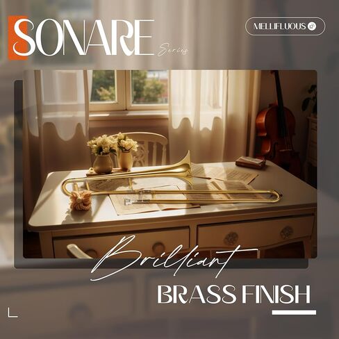 AKLOT Classic Bb Tenor Trombone: Entry-Level B Flat Brass Instruments with Hand-Hammered Bell, Anti-Tarnish Gold Lacquer Finish, Ideal for Beginner, Includes Hard Case, Mouthpiece, Gloves, Cloth in Kuwait