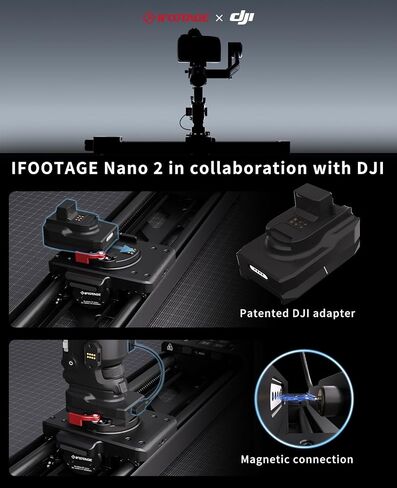 منزلق كاميرا IFOOTAGE Shark Slider Nano II-660 بمحرك (26 بوصة/66 سم) - التحكم في التطبيق وشاشة اللمس، تتبع الوجه بالذكاء الاصطناعي، مقلاة 360 درجة، متوافق مع DJI RS، حمولة 7.7 رطل، للفاصل الزمني وإنتاج الفيديو in Kuwait