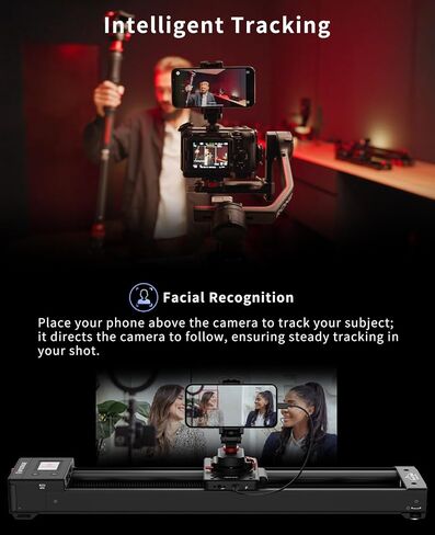 منزلق كاميرا IFOOTAGE Shark Slider Nano II-660 بمحرك (26 بوصة/66 سم) - التحكم في التطبيق وشاشة اللمس، تتبع الوجه بالذكاء الاصطناعي، مقلاة 360 درجة، متوافق مع DJI RS، حمولة 7.7 رطل، للفاصل الزمني وإنتاج الفيديو in Kuwait