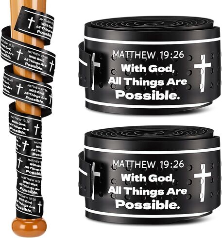 2 PCS Baseball Bat Grip Tapes 1.1mm precut و Knowsive Cross Cross Baseball Tape Christian Non Slip Wrap for Sports Gymnastics Softball Wrap ، 39.4 × 1.2 بوصة in Saudi Arabia