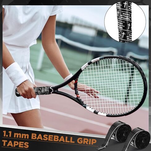 2 PCS Baseball Bat Grip Tapes 1.1mm precut و Knowsive Cross Cross Baseball Tape Christian Non Slip Wrap for Sports Gymnastics Softball Wrap ، 39.4 × 1.2 بوصة in Saudi Arabia