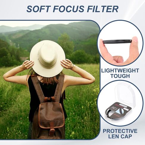 PATIKIL 55mm Circular Polarizer Filter, Camera Lens Filter Slim Optical Glass with Len Cap for Video Vlog Portrait Photography, Black in Saudi Arabia