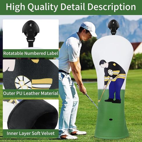 Golf Club Head Covers, Golf Club Covers, Driver Headcover，Driver Cover，Golf Club Covers，Novelty DriverHead Covers in Saudi Arabia