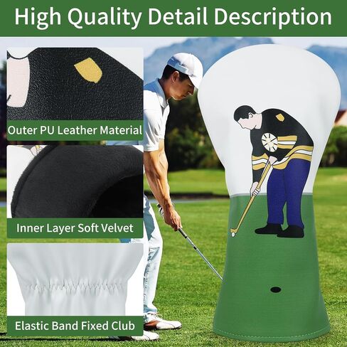 Golf Club Head Covers, Golf Club Covers, Driver Headcover，Driver Cover，Golf Club Covers，Novelty DriverHead Covers in Saudi Arabia