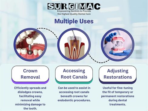 Surgimac Dental Crown Spreader ، أداة أساسية لإزالة التاج ، الفولاذ المقاوم للصدأ ، حزمة واحدة in Saudi Arabia