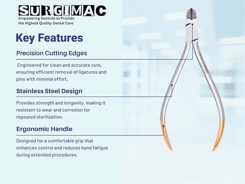 SurgiMac Pin & Ligature Cutter, Stainless Steel Orthodontic Instrument, Air Series, 1/Pk in Saudi Arabia