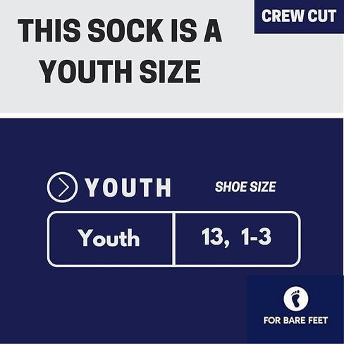 للأقدام العارية - NFL Player MVP Classic Team Logo Logo Size Kids Kids Crew Socks تقريبًا. 4-8 سنوات in Saudi Arabia