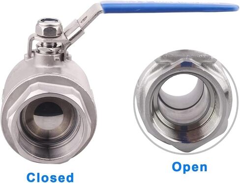 Steel 304 Ball Valve, 2-Piece Full Port Heavy Duty for WOG with Locking Device (4 Inch NPT) in Saudi Arabia