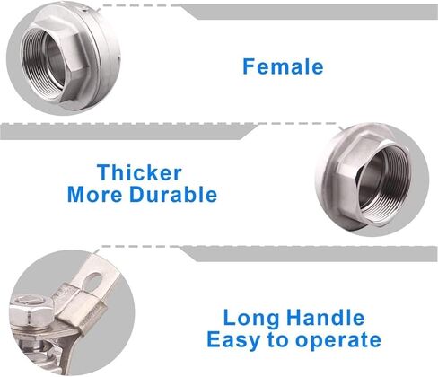Steel 304 Ball Valve, 2-Piece Full Port Heavy Duty for WOG with Locking Device (4 Inch NPT) in Saudi Arabia