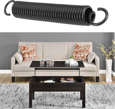 4Pcs Extension Spring Replacement Part 95mm Spring Steel Dual Hook Tension Spring Suitable for Lift Top Coffee Table DIY Home Repair Black in Saudi Arabia