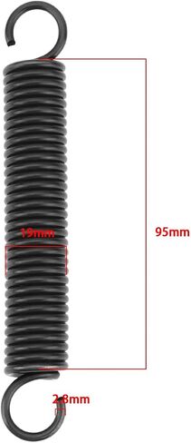 4Pcs Extension Spring Replacement Part 95mm Spring Steel Dual Hook Tension Spring Suitable for Lift Top Coffee Table DIY Home Repair Black in Saudi Arabia