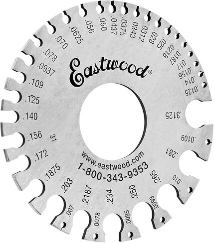 Eastwood Sheet Metal Gauge Round Dual-Sided Cable Sheet Stainless Steel Wire Gage Standard Thickness Metal Measurement Marking In Both Awg And Sae in Saudi Arabia