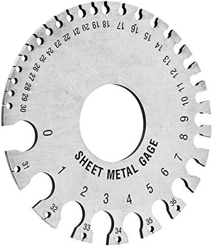 Eastwood Sheet Metal Gauge Round Dual-Sided Cable Sheet Stainless Steel Wire Gage Standard Thickness Metal Measurement Marking In Both Awg And Sae in Saudi Arabia