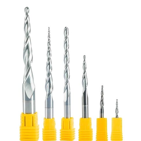 1pc 6/8/10mm R0.25-2.0mm Solid Carbide Ball Nose Tapered End Mills Taper CNC Router Wood Metal Milling Cutters 3D Endmill Bit(R1.0xD8x47x85) in Kuwait