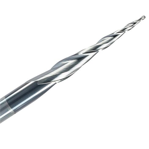 1pc 6/8/10mm R0.25-2.0mm Solid Carbide Ball Nose Tapered End Mills Taper CNC Router Wood Metal Milling Cutters 3D Endmill Bit(R1.0xD8x47x85) in Kuwait