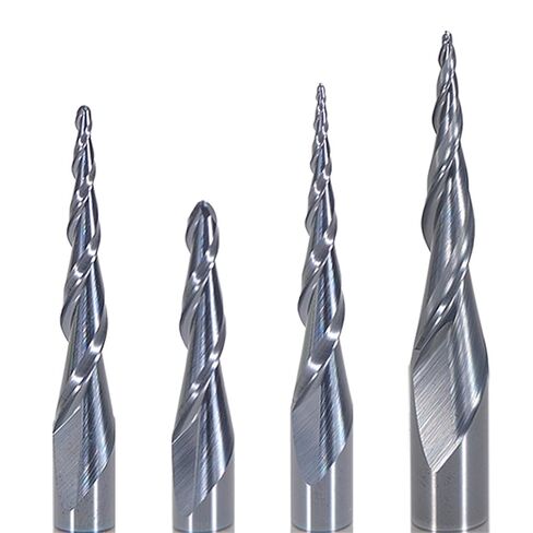 1Pcs HRC55 D6mm Ball Nose End Mill Tungsten Solid Carbide Coated Tapered Cone CNC milling Cutter(R1.5x30.5xD6x75L) in Kuwait