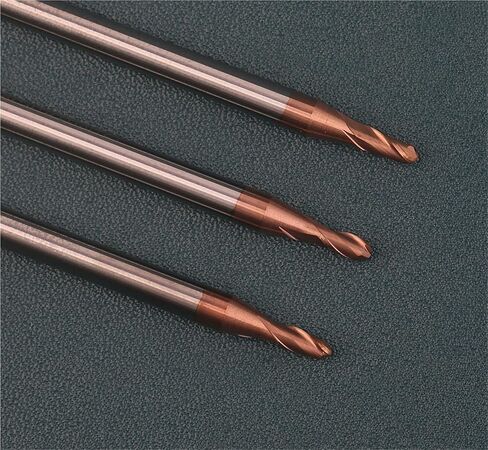 HRC58 2-Flute Tungsten Steel Carbide Ball End Milling Cutter for Steel Aluminum R0.5 R1 R1.5 R2 R3 R4 R5 R6 Ball Nose Endmill(UNCOATED,R1.75XD4X50LX2F) in Kuwait