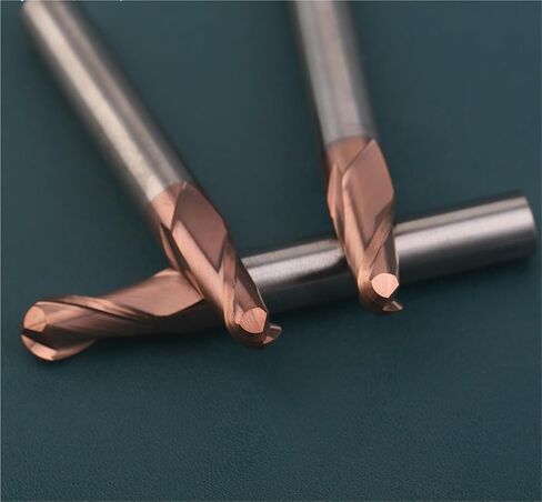 HRC58 2-Flute Tungsten Steel Carbide Ball End Milling Cutter for Steel Aluminum R0.5 R1 R1.5 R2 R3 R4 R5 R6 Ball Nose Endmill(UNCOATED,R1.75XD4X50LX2F) in Kuwait