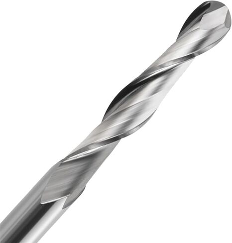 10Pcs 3.175/4/6/8mm 2 Flute Ball Nose Spiral Milling Cutter CNC Router Bit Wood Engraving Bit Carbide End Mill(3.175x22) in Saudi Arabia