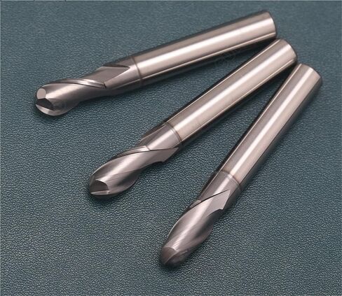 HRC65/70 2 Flute Tungsten Steel Carbide Ball End Milling Cutter for Steel Stainless Steel R1.5 R2 R3 R4 R5 R6 Ball Nose Endmill(Coated HRC65,R7XD14X100LX2F) in Kuwait