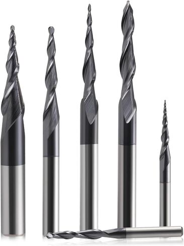 1Pcs 3.175mm 4mm 6mm 8mm Ball Nose Tapered End Mills Router Bits CNC Taper Wood Metal Milling Cutter Tungsten End Mill(6.0xR0.25x30.5x75L) in Saudi Arabia