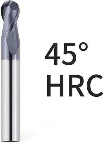 Ball End Milling Cutter Tungsten Carbide Cutter CNC Router Bit Milling Tool 2 Flute CNC Lathe Machine Tool Ball Nose End Mills(HRC45,R2xD4x75L) in Saudi Arabia