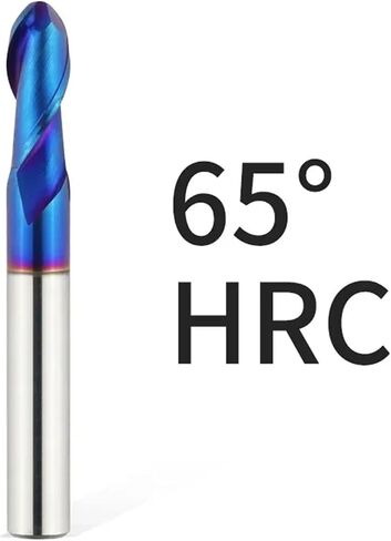 Ball End Milling Cutter Tungsten Carbide Cutter CNC Router Bit Milling Tool 2 Flute CNC Lathe Machine Tool Ball Nose End Mills(HRC45,R2xD4x75L) in Saudi Arabia