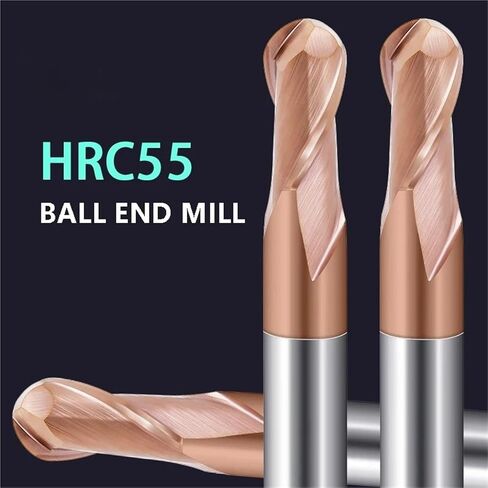 مطحنة نهاية الكرة HRC55 2 الفلوت TUNGSTEN CARBIDE CUTTER CNC ROUTER BET MLOON TOOT R0.5 6MM MLINGING CUTTER للمعادن (R1.0X4X50) in Saudi Arabia