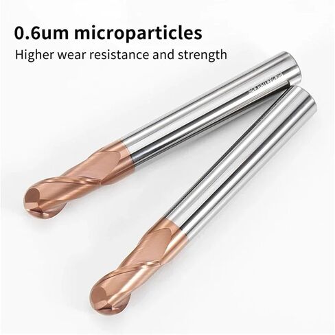 مطحنة نهاية الكرة HRC55 2 الفلوت TUNGSTEN CARBIDE CUTTER CNC ROUTER BET MLOON TOOT R0.5 6MM MLINGING CUTTER للمعادن (R1.0X4X50) in Saudi Arabia