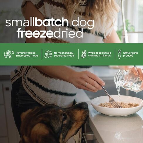 Smallbatch Pets Freeze-Dried Premium Raw Food Diet for Dogs, Duck Recipe, 14 oz, Made in The USA, Organic Produce, Humanely Raised Meat, Hydrate and Serve Patties, Single Source Protein, Healthy in Saudi Arabia