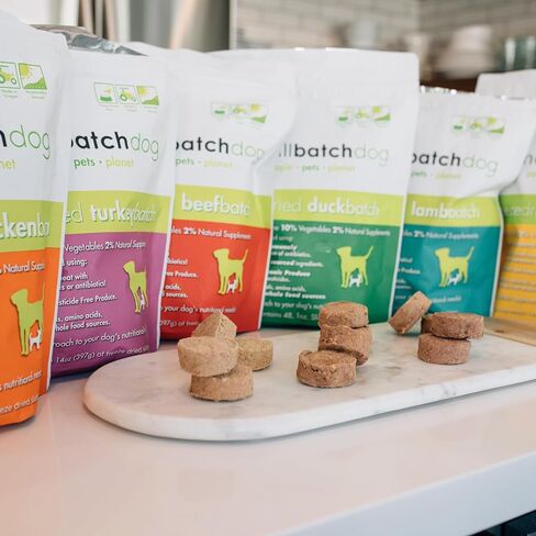 Smallbatch Pets Freeze-Dried Premium Raw Food Diet for Dogs, Duck Recipe, 14 oz, Made in The USA, Organic Produce, Humanely Raised Meat, Hydrate and Serve Patties, Single Source Protein, Healthy in Saudi Arabia