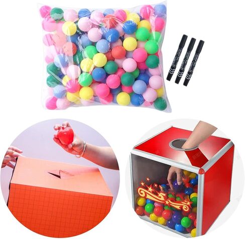 50x Raffle Balls Bingo Balls Colorful Replacement Multipurpose DIY Lottery Balls Small for Party Supplies Carnival Game Night in Saudi Arabia