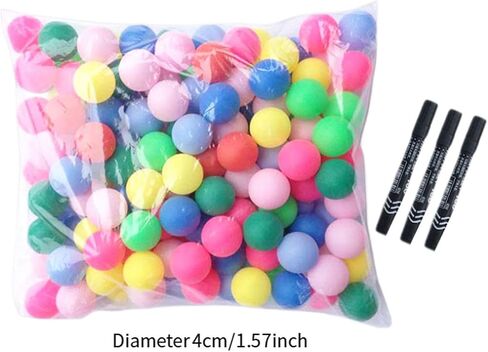 50x Raffle Balls Bingo Balls Colorful Replacement Multipurpose DIY Lottery Balls Small for Party Supplies Carnival Game Night in Saudi Arabia
