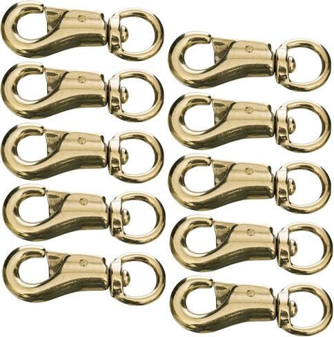 Jeffers Round Eye Solid Brass Bull Snap ، 3 3/4 "، 10 PK in Kuwait