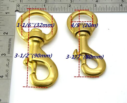 OKONES 4Pcs Heavy Duty Stainless Steel Swivel Eye Lobster Clasp Bolt Snap Hook for Straps, Bags, Belting in Saudi Arabia