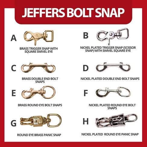 Jeffers Solid Brass Double End Snap – Heavy Duty Zinc Plated Clip for Tack, Dog Leash, Rope, Horse Tack, Farm, Pet, Backpack, Hardware, Home Use - Brass A, 4" - 4 Pack in Saudi Arabia