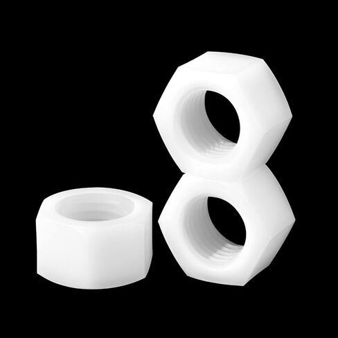 5-100pcs M2-M20 White or Black Nylon Hex Nut Hexagon Plastic Nuts Metric Thread Suit for Screws Bolts(Black,M6 (100pcs)) in Saudi Arabia