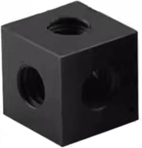 Six-Sided Nut Aluminum Alloy Fixed Block Acrylic Quad Three-Sided Fixed Nut Rotating Light Box Accessories(Silver,4pcs M3X10X10X10) in Saudi Arabia