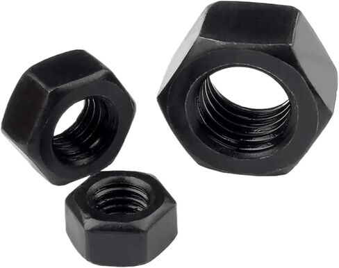 2/50pcs M2-M27 Hexon Hex Nuts Grade 8.8 Black Oxide Carbon Steel Nuts (M24- (2pcs)) in Saudi Arabia