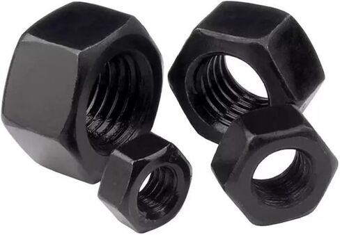 2/50pcs M2-M27 Hexon Hex Nuts Grade 8.8 Black Oxide Carbon Steel Nuts (M24- (2pcs)) in Saudi Arabia