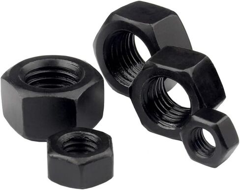 2/50pcs M2-M27 Hexon Hex Nuts Grade 8.8 Black Oxide Carbon Steel Nuts (M24- (2pcs)) in Saudi Arabia