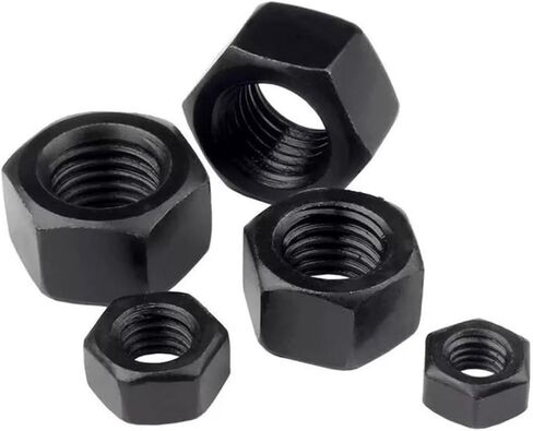 2/50pcs M2-M27 Hexon Hex Nuts Grade 8.8 Black Oxide Carbon Steel Nuts (M24- (2pcs)) in Saudi Arabia