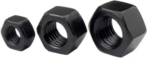 2/50pcs M2-M27 Hexon Hex Nuts Grade 8.8 Black Oxide Carbon Steel Nuts (M24- (2pcs)) in Saudi Arabia