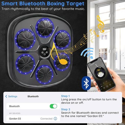 Music Boxing Machine,Smart Bluetooth Boxing Machine with Boxing Gloves Wall Mounted, Boxing Workout Punching Equipment for Adults Kids,Fun Fitness Equipment 9 Modes & 9 Speeds in Saudi Arabia