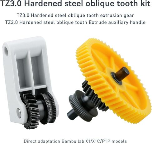 ​​All-Metal Hotend P1S Extruder Kit – Helical Gear & Hardened Steel Direct Drive with Silicone-Injection Handle for Bambu Lab X1/X1C/P1/P1P 3D Printers​ in Kuwait