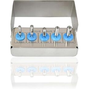 Dental Tissue Punch Kit 5 Pcs Set Free Bur Holder DN-2327 in Kuwait